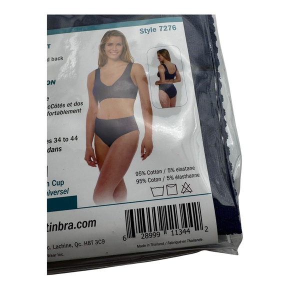 2× Carole Martin Crossover Front Closure Comfort Bra Size 44 – White & Blue - Picture 5 of 11